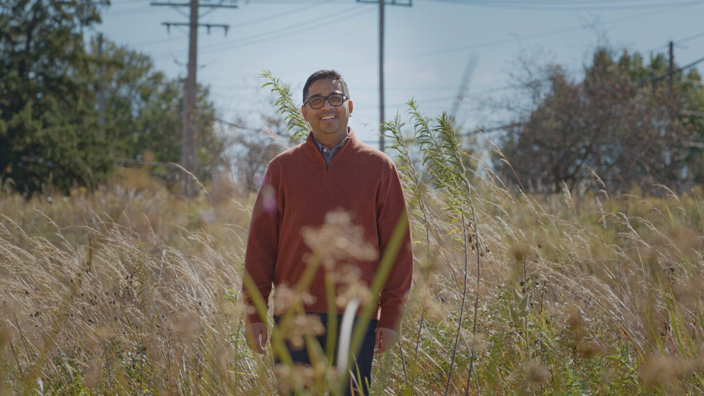 Man in field