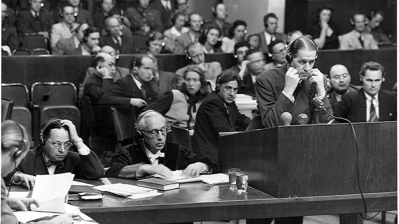 Fritz ter Meer at the Nuremberg Trials in 1947. 