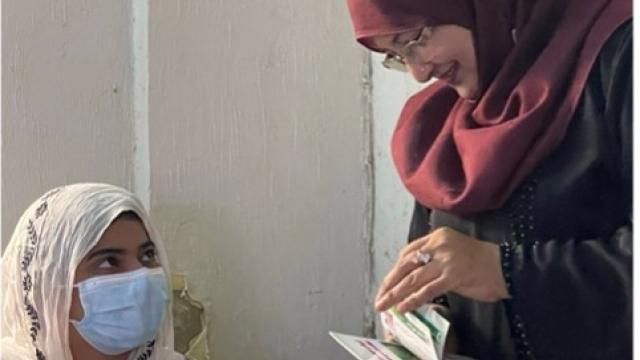Nusrat Fatima, Leiterin der Gesundheitshelferinnen im Gesundheitszentrum von Sindh